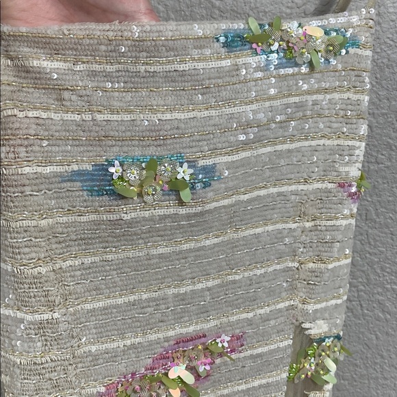 NWT La Fuori Whispering Blooms Ombre Embellished Sequin Tulle Gown Maxi Dress S - Picture 6 of 17